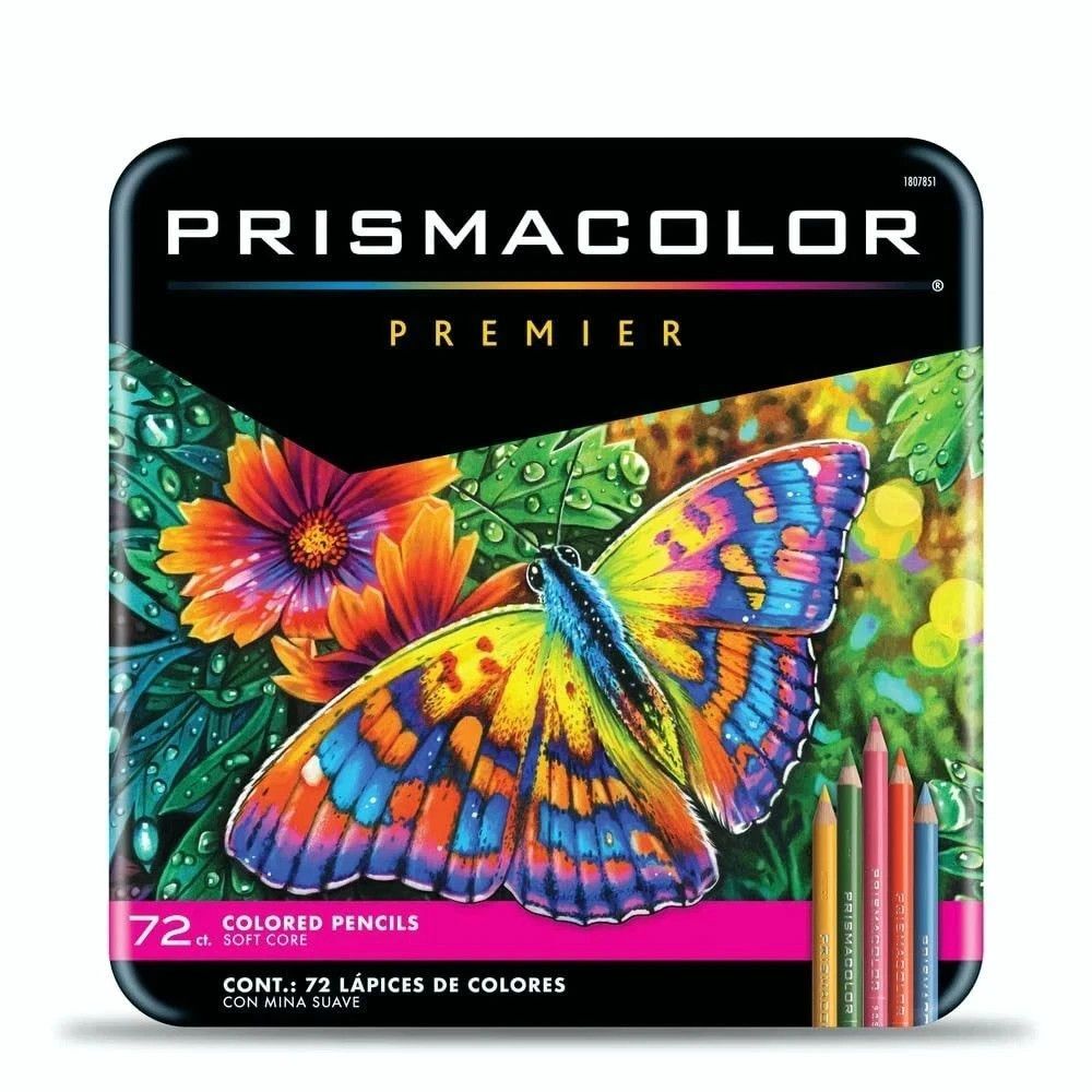 NEW - Prismacolor Premier Soft-Core Colored Pencils, 72-Count Tin